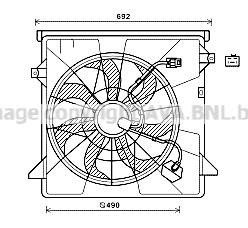 Prasco HY7557 Hub, engine cooling fan wheel HY7557