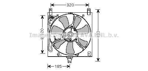 Prasco SZ7504 Hub, engine cooling fan wheel SZ7504