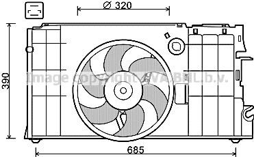 Prasco CN7548 Hub, engine cooling fan wheel CN7548