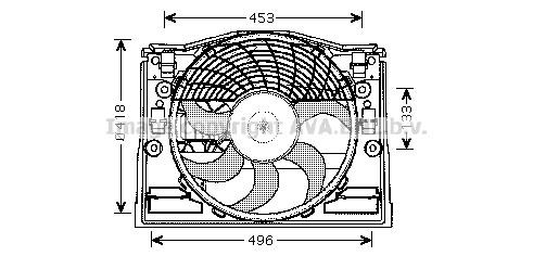 Prasco BW7514 Hub, engine cooling fan wheel BW7514