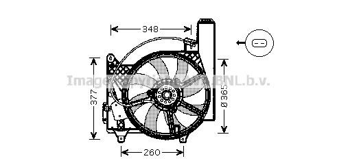 Prasco OL7531 Hub, engine cooling fan wheel OL7531