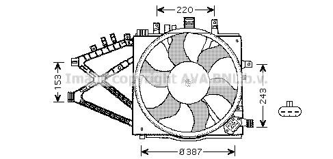 Prasco OL7521 Hub, engine cooling fan wheel OL7521