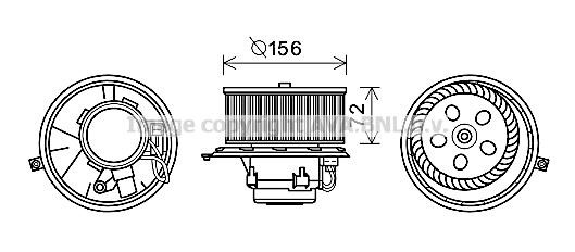 Prasco RT8581 Cabin ventilation motor RT8581
