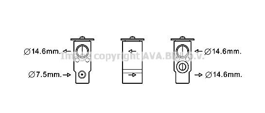 Prasco HY1397 Air conditioner expansion valve HY1397