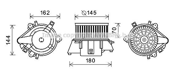 Prasco FT8438 Cabin ventilation motor FT8438