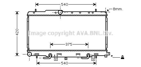 Prasco SU2056 Radiator, engine cooling SU2056