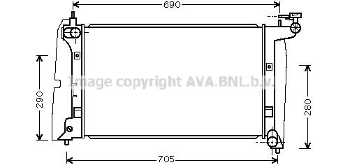 Prasco TOA2289 Radiator, engine cooling TOA2289