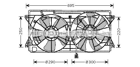 Prasco TO7550 Hub, engine cooling fan wheel TO7550