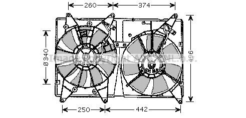 Prasco TO7533 Hub, engine cooling fan wheel TO7533