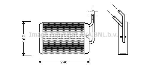 Prasco RT6220 Heat exchanger, interior heating RT6220