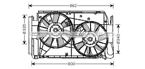 Prasco TO7551 Hub, engine cooling fan wheel TO7551