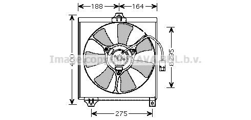 Prasco TO7546 Hub, engine cooling fan wheel TO7546