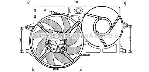 Prasco PE7540 Hub, engine cooling fan wheel PE7540