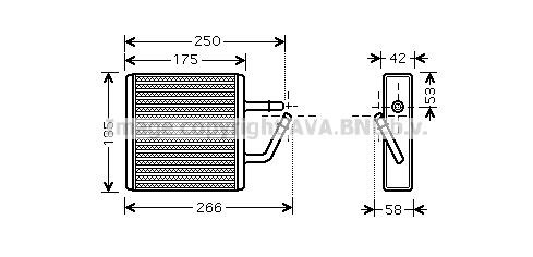 Prasco MZ6194 Heat exchanger, interior heating MZ6194