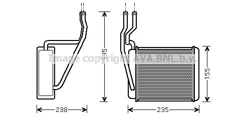 Prasco FD6329 Heat exchanger, interior heating FD6329