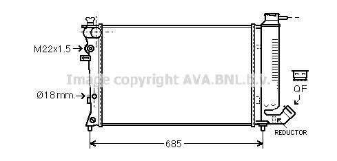 Prasco CN2199 Radiator, engine cooling CN2199