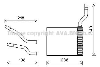 Prasco FD6465 Heat exchanger, interior heating FD6465