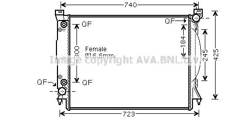 Prasco AI2246 Radiator, engine cooling AI2246