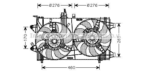 Prasco FT7537 Hub, engine cooling fan wheel FT7537