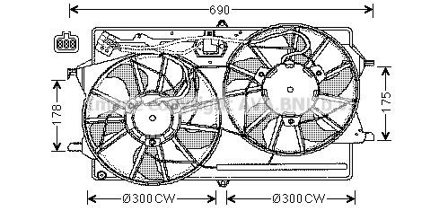 Prasco FD7510 Hub, engine cooling fan wheel FD7510