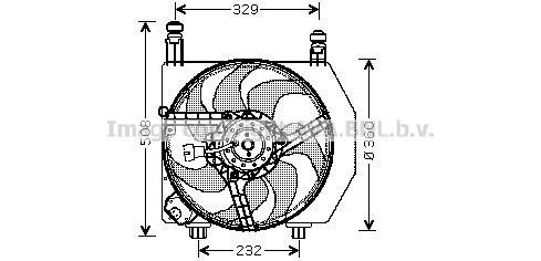 Prasco FD7526 Hub, engine cooling fan wheel FD7526