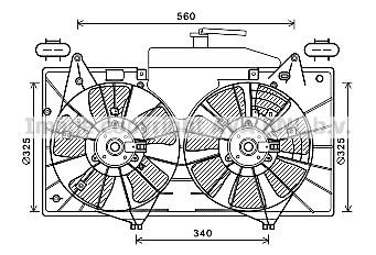 Prasco MZ7551 Hub, engine cooling fan wheel MZ7551