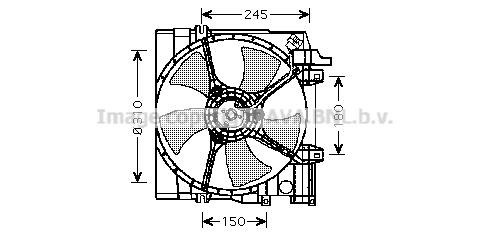 Prasco SU7513 Hub, engine cooling fan wheel SU7513