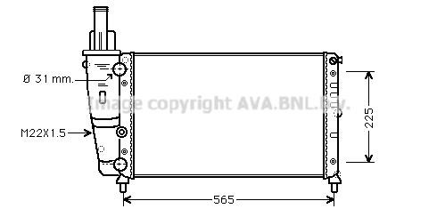 Prasco FTA2139 Radiator, engine cooling FTA2139