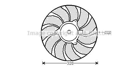 Prasco OL7540 Hub, engine cooling fan wheel OL7540