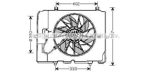 Prasco MS7502 Hub, engine cooling fan wheel MS7502