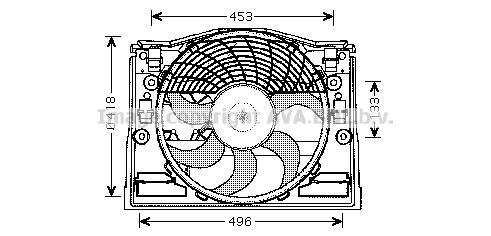 Prasco BW7513 Hub, engine cooling fan wheel BW7513