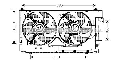 Prasco CN7518 Hub, engine cooling fan wheel CN7518