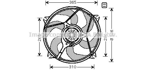 Prasco CN7531 Hub, engine cooling fan wheel CN7531