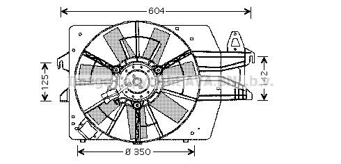 Prasco FD7518 Hub, engine cooling fan wheel FD7518