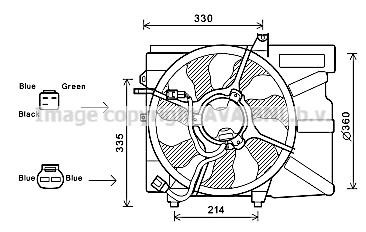 Prasco HY7531 Hub, engine cooling fan wheel HY7531