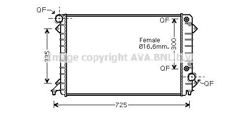 Prasco AI2197 Radiator, engine cooling AI2197