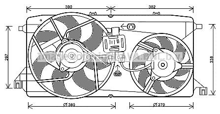 Prasco FD7543 Hub, engine cooling fan wheel FD7543
