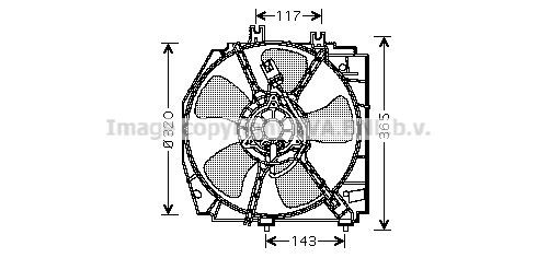 Prasco MZ7521 Hub, engine cooling fan wheel MZ7521