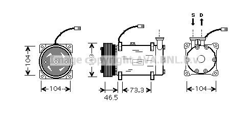 Prasco CNK030 Compressor, air conditioning CNK030