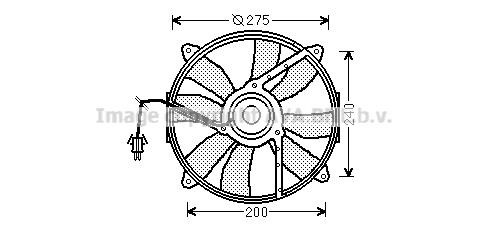 Prasco MS7520 Hub, engine cooling fan wheel MS7520