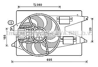 Prasco FD7555 Hub, engine cooling fan wheel FD7555