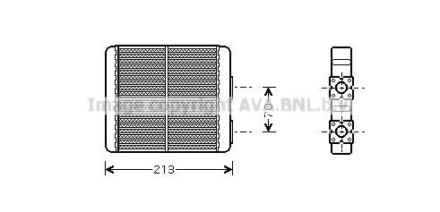 Prasco DN6226 Heat exchanger, interior heating DN6226