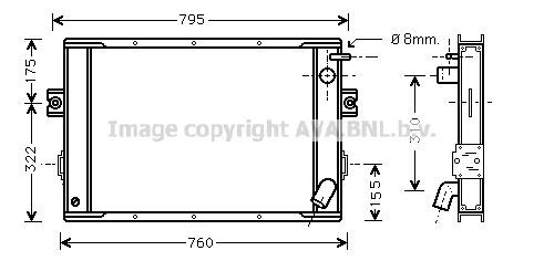 Prasco IV2023 Radiator, engine cooling IV2023