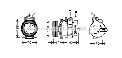 Prasco AIK272 Compressor, air conditioning AIK272