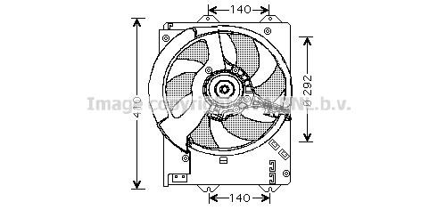 Prasco AU7502 Hub, engine cooling fan wheel AU7502