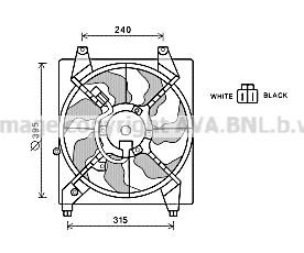 Prasco HY7528 Hub, engine cooling fan wheel HY7528