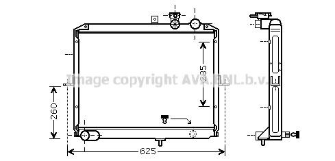 Prasco KA2053 Radiator, engine cooling KA2053