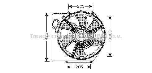 Prasco RT7536 Hub, engine cooling fan wheel RT7536
