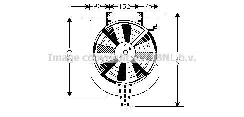 Prasco MT7501 Hub, engine cooling fan wheel MT7501