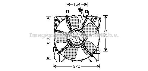 Prasco MZ7512 Hub, engine cooling fan wheel MZ7512